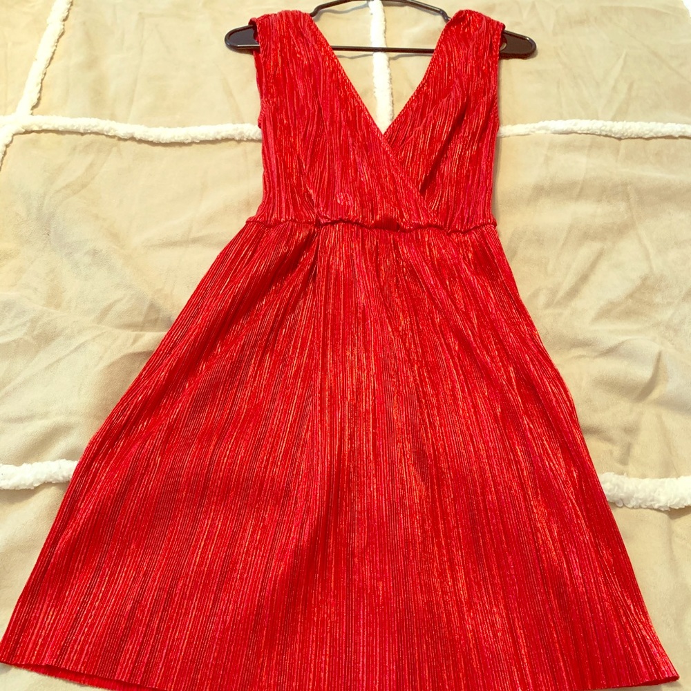 Urban Outfitters red shimmer dress